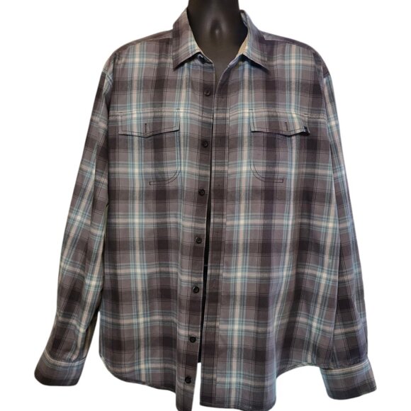 JKL Long Sleeve Plaid Buttom Up Shirt sz XXL - Picture 1 of 12